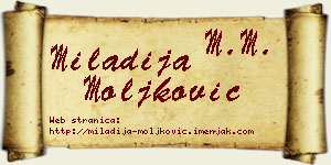 Miladija Moljković vizit kartica
